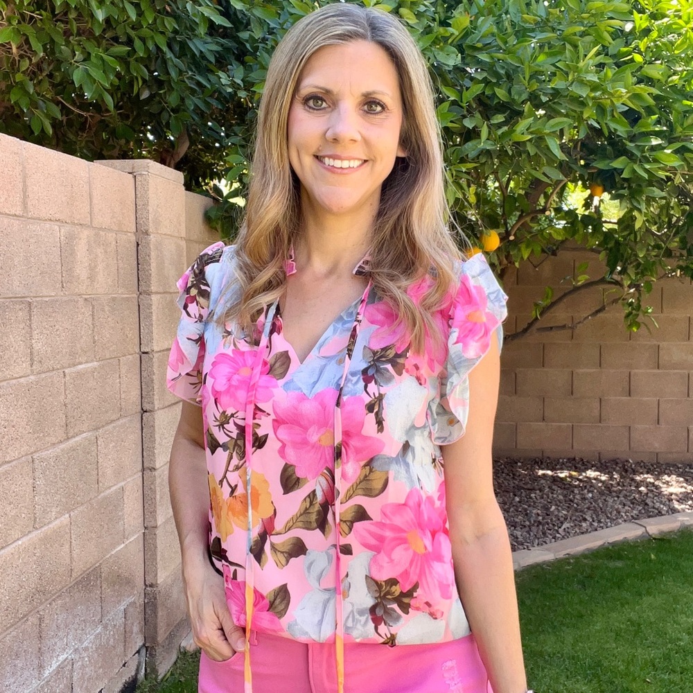 Pink Floral Top